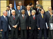 Annan adadaki Türk ve Rum liderlerle