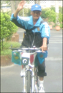 سائیکل سوار کا مشن ممبئی میں اختتام پذید ہو گا 