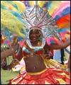 A carnival dancer at the BBC party 