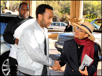 Herliane menerima salah seorang tamu penting di Sun City