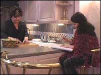 Sarah and daughter Julie in the  kitchen