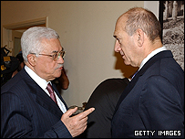 محمود عباس، اهود اولمرت