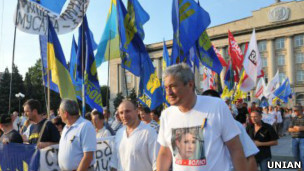 Черкаси, протестувальники від опозиційних партій