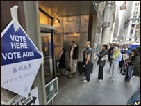 Phòng bỏ phiếu ở Phố Wall