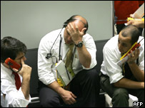 Operadores da BM&amp;F, em São Paulo