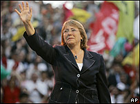 A presidente eleita do Chile, Michelle Bachelet