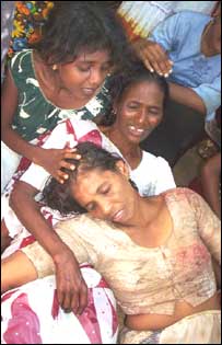 Injured in the bus blast