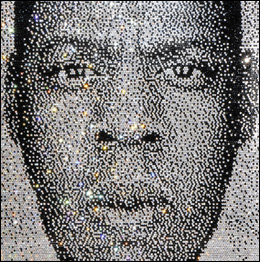 Jay-Z, com cristais Swarovski, de Adrian Firth (imagem: Gemstone Creative)