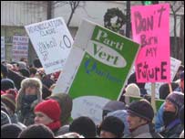 माँट्रियाल में विरोध प्रदर्शन