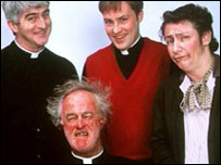 Sgioba Father Ted (Dealbh le Channel 4)