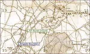 Map of Guedecourt as it is today