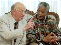 P. W. Botha e Nelson Mandela
