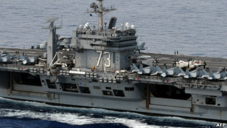 美国核动力航空母舰乔治·华盛顿号在南海巡航(16/10/2012)