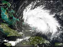 Foto de satélite mostrando o Rita