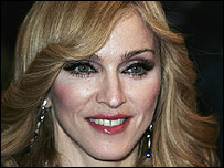 A cantora americana Madonna