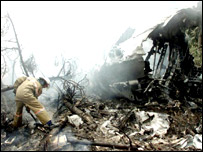 Destroços de avião na Rússia