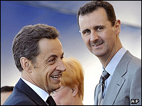 Nicolas Sarkozy ve Beşar Esad
