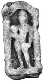 a stone carving in an Asian style