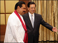 President Mahinda Rajapaksa with Chinese President Hu Jintao (photo: Sudath Silva)
