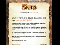 O site do encontro "Signs"