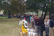 Queuing to vote (Sandton in Johannesburg, picture sent in by Gary Meyer)