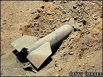 Foguete Qassam em Sderot, em Israel (foto de arquivo)