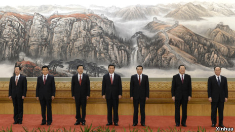 中国新一届政治局常委