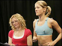 Joanna Scurr e voluntária do estudo