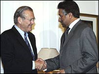 پرويز مشرف و رامسفلد