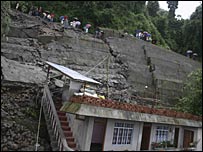 पश्चिम बंगाल के दार्जिलिंग में हुई भूस्खलन की घटना (फ़ाइल फ़ोटो)