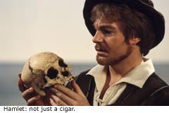 Derek Jacobi as Hamlet in the BBC Shakespeare production.