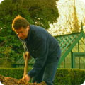 Alan digging