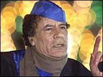 O líder líbio Muamar Khadafi