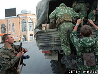 Gürcistan'da Rus askerleri