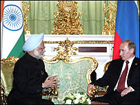 मनमोहन सिंह और पुतिन