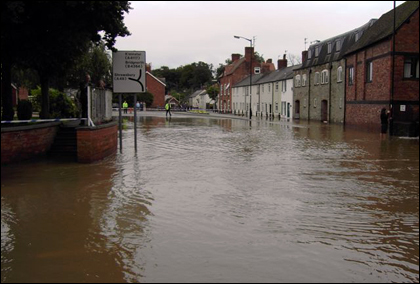 Leominster in flood by David Oliver