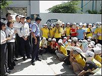 Một cuộc đình công của công dân ở Bình Dương