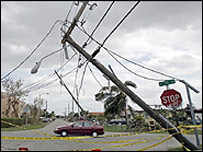 Prejuízo causado pelo furacão Wilma.