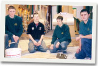 (or chwith) Martin Owen, Darren Jones, Justin  Campbell ac Aaron Griffiths