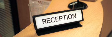 Reception in an office