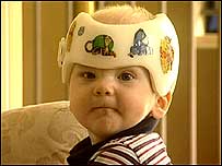 Child in helmet