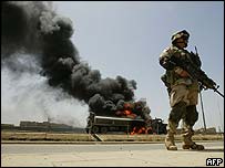 तेल के कुएँ में लगी आग