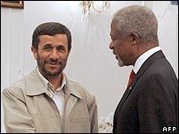 کوفی عنان و محمود احمدی نژاد 