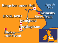 Map of the River Trent