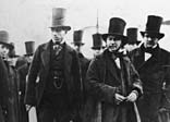 (From left to right) John Scott Russell, Henry Wakefield and Isambard Kingdom Brunel, at the launch of the SS 'Great Eastern'