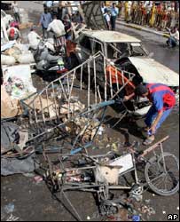 Bağdat'ta bombalanan çarşı