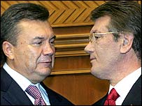 Viktor Yanukoviç ve Viktor Yuşçenko
