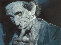 Keith pointing,  Acrílico em tela