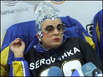 Вєрка Сердючка перед від'їздом до Хельсинкі. Фото Бі-Бі-Сі