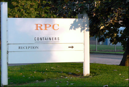 RPC containers company sign, in Rotherwas
